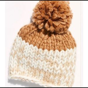 FREE PEOPLE COZY UP POM BEANIE cream